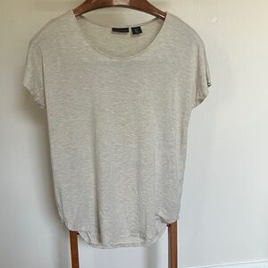 Adrienne Vittadini Light Beige Short Sleeve Top